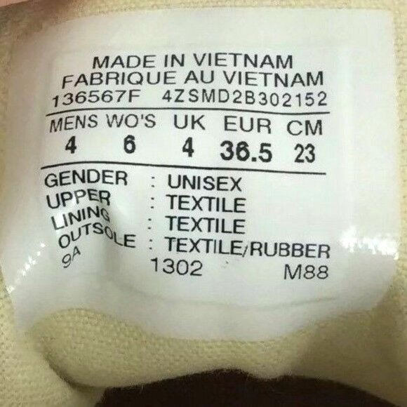 Converse All Star Chuck Taylor Low Top Sneakers Gray Unisex Size Mens 4 Womens 6 - Picture 7 of 7